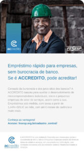 Leia mais sobre o artigo SOLICITAÇÃO DE CRÉDITO – ACORDO FESESP – ACCREDITO