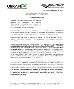 Leia mais sobre o artigo Circular UBRAFE / SINDIPROM retomada atividades de escritorios